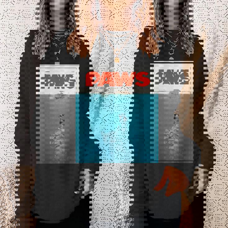 Paws Cat ファニーtシャツ、子猫映画ポスターパロディ スウェットシャツ 彼女への贈り物