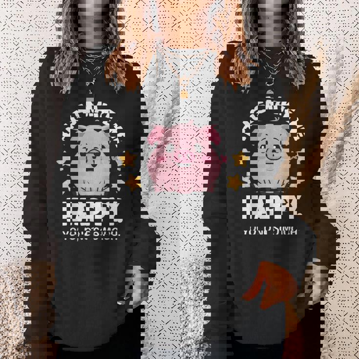 Pigs Make You Happymile かわいい 子豚 恋人 おもしろ豚 スウェットシャツ 彼女への贈り物