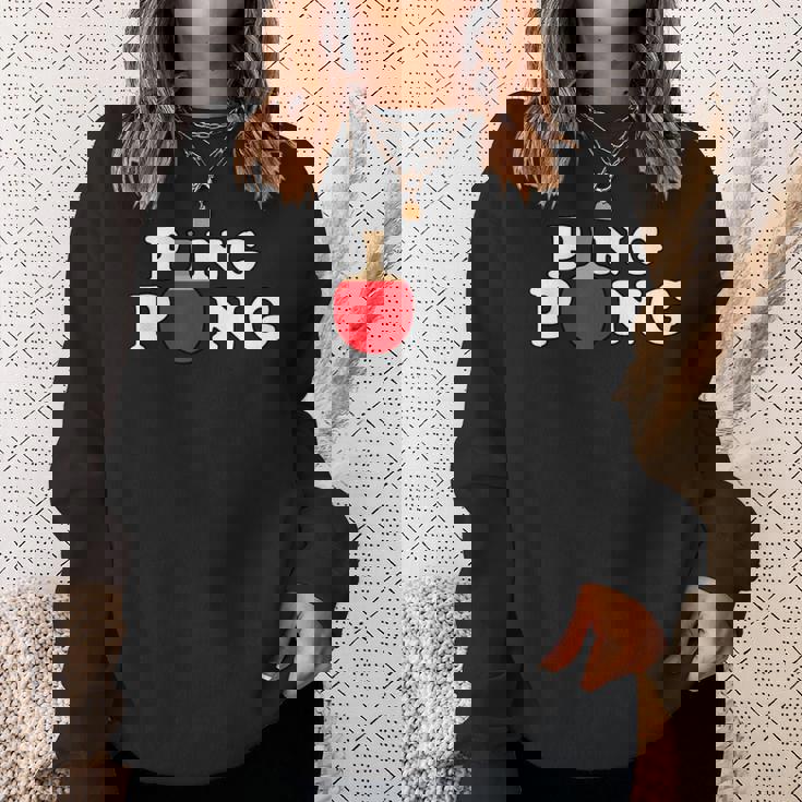 Ping Pong ピンポン卓球 おもしろレトロ スウェットシャツ 彼女への贈り物