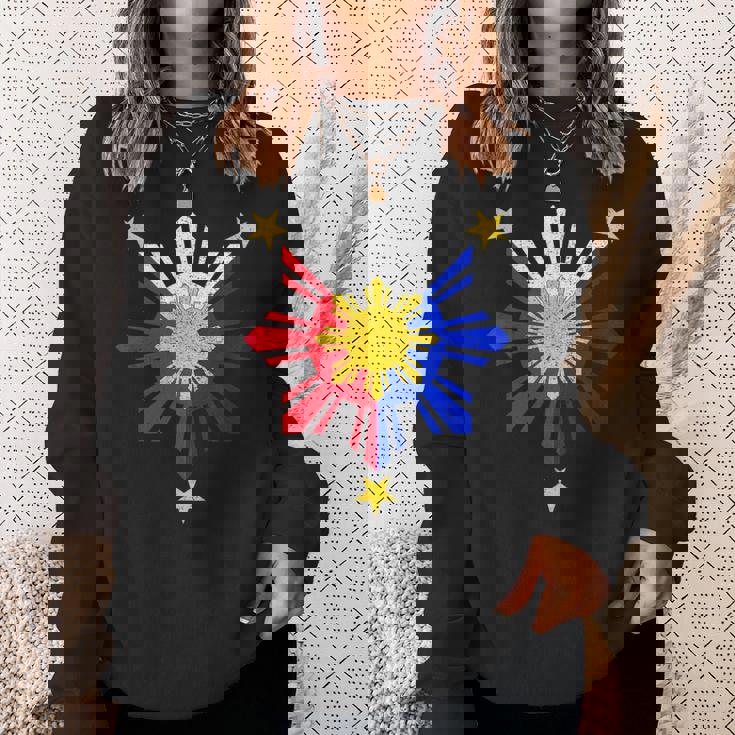Pinoy フィリピン国旗 太陽 スウェットシャツ 彼女への贈り物
