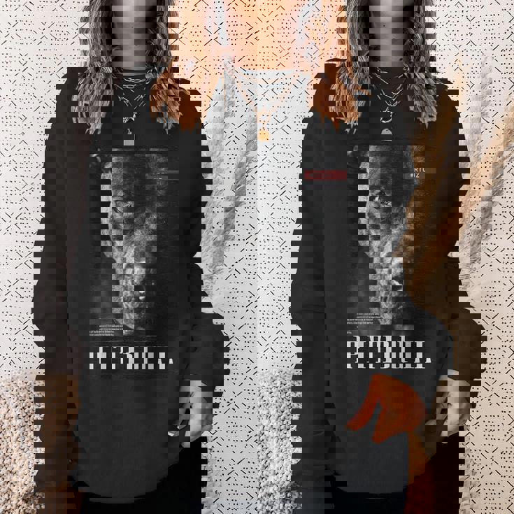 Pitbull 野生の犬テリアの肖像画 ブルドッグ 犬の飼い主 ピットブル スウェットシャツ 彼女への贈り物