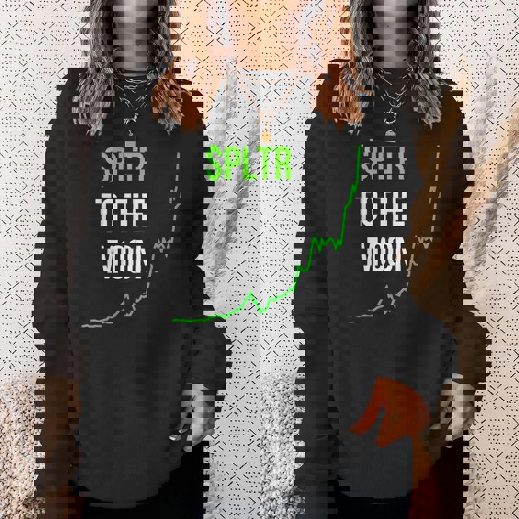 Pltr トゥザムーンストックティッカー Wsb 面白いミーム スウェットシャツ 彼女への贈り物