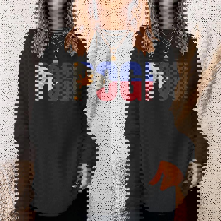 Pogi フィリピンのスラングとフィリピン国旗。 スウェットシャツ 彼女への贈り物