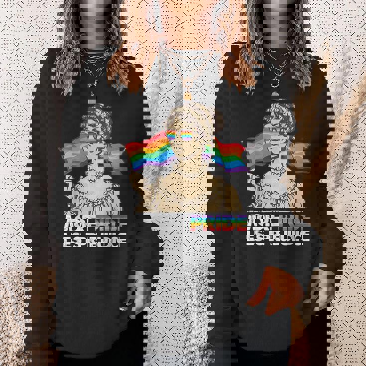 More Pride Less Prejudice Pride Month Gay Lesbian Lgbtq Ally Sweatshirt Gifts for Her