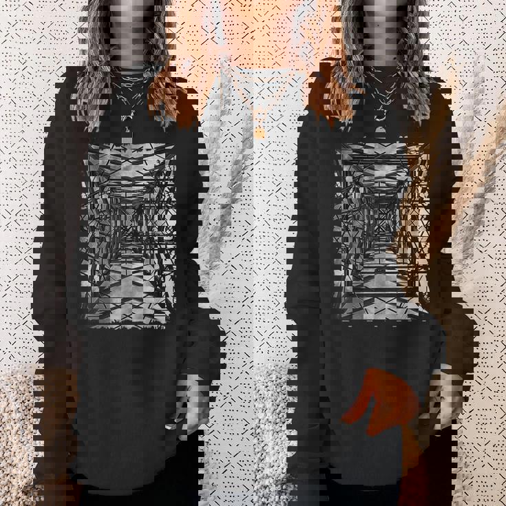 Pylon East London イングランド写真アートワーク アンティーク調 スウェットシャツ 彼女への贈り物