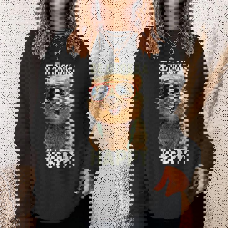 Be Quokka Happy クオッカ・ビー・クオッカ・ハッピー＆クオッカとスマイル スウェットシャツ 彼女への贈り物