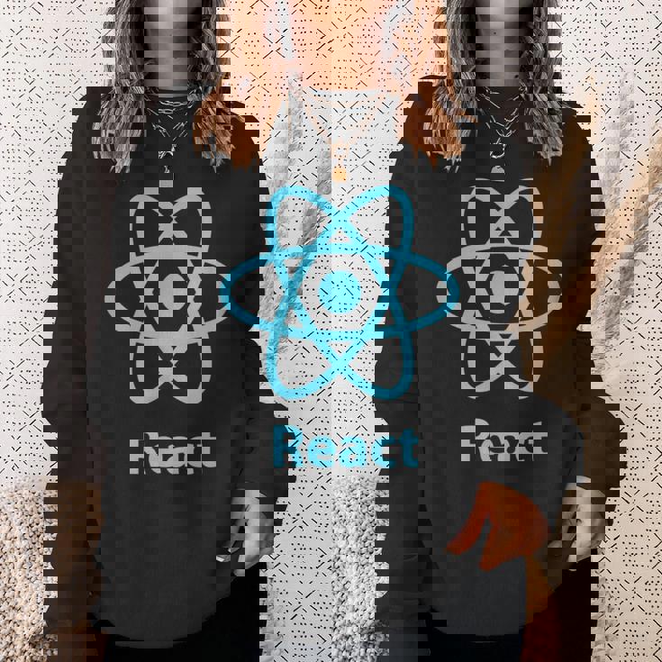 Reactjs ReactJs 公式ロゴ Javascript フレームワーク スウェットシャツ 彼女への贈り物