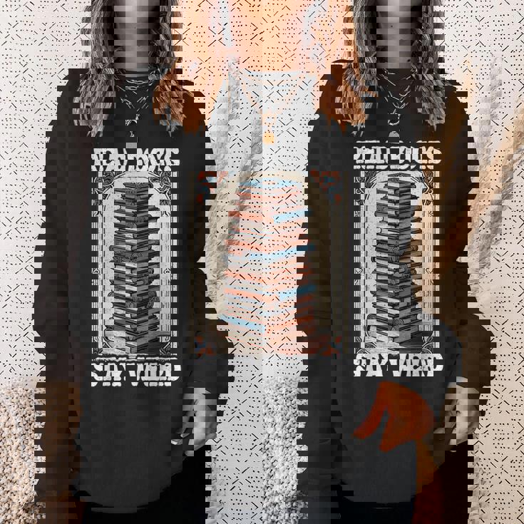 Read Bookstay Weird Bookworm Reading Book Lover Book スウェットシャツ 彼女への贈り物