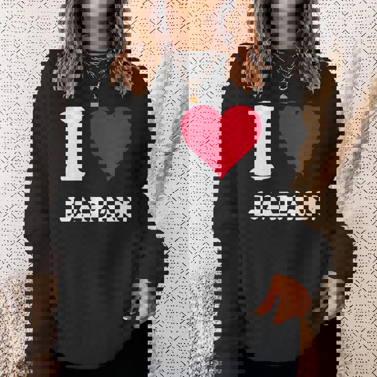 Red Heart I Love Japan スウェットシャツ 彼女への贈り物