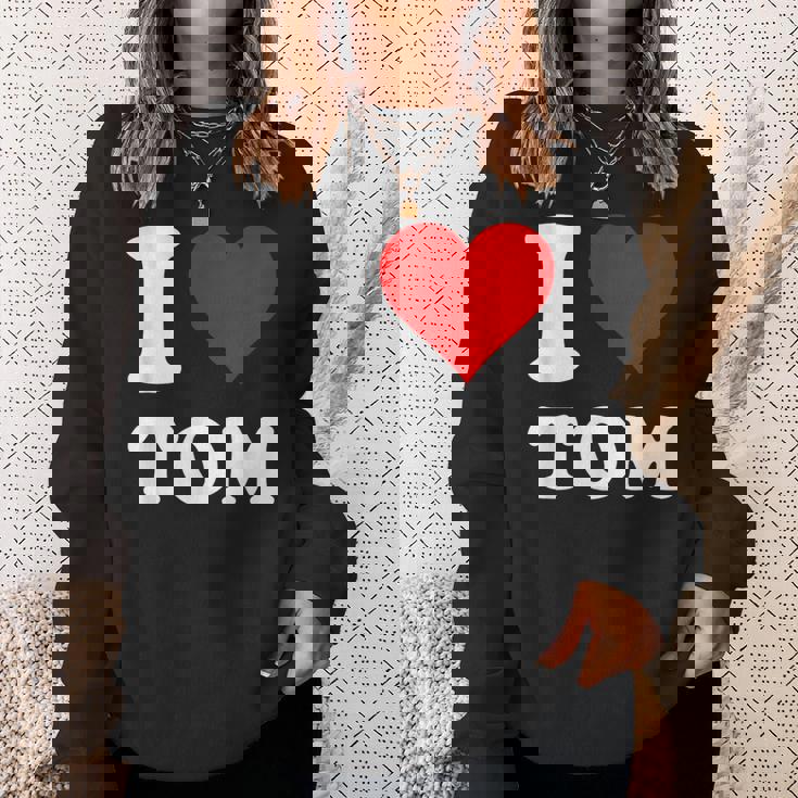 Red Heart I Love Tom スウェットシャツ 彼女への贈り物