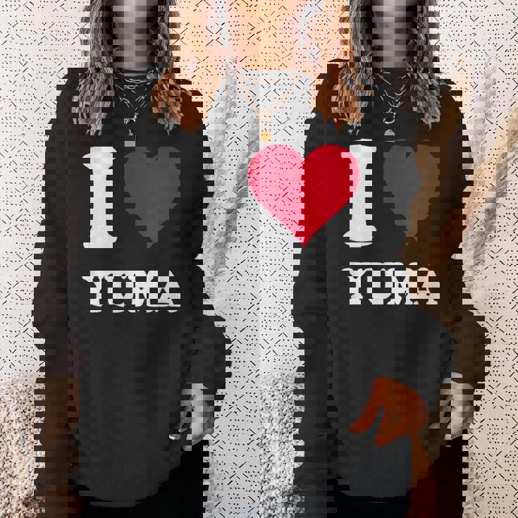 Red Heart I Love Yuma スウェットシャツ 彼女への贈り物