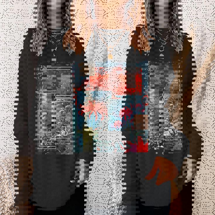 Redpider Lily の 曼珠沙華 で 日本のヴィンテージ の 美的スタイルのコラージュ スウェットシャツ 彼女への贈り物