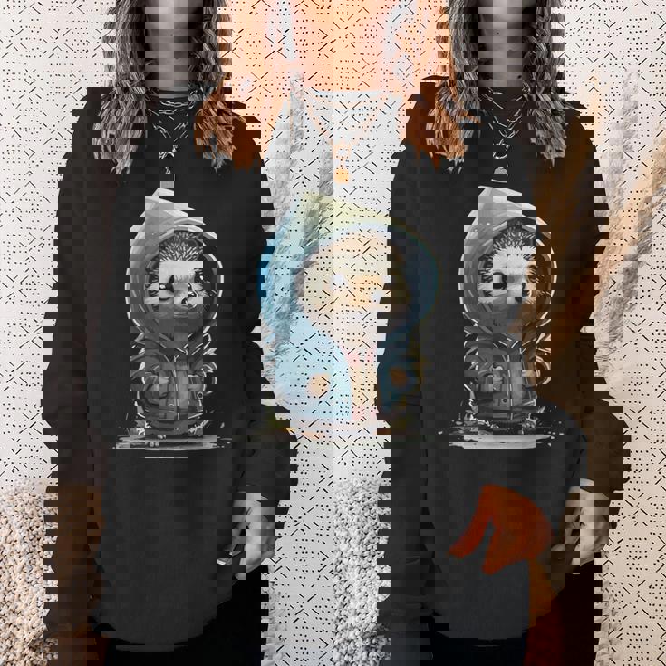 Retro Hedgehog レトロハリネズミ スウェットシャツ 彼女への贈り物