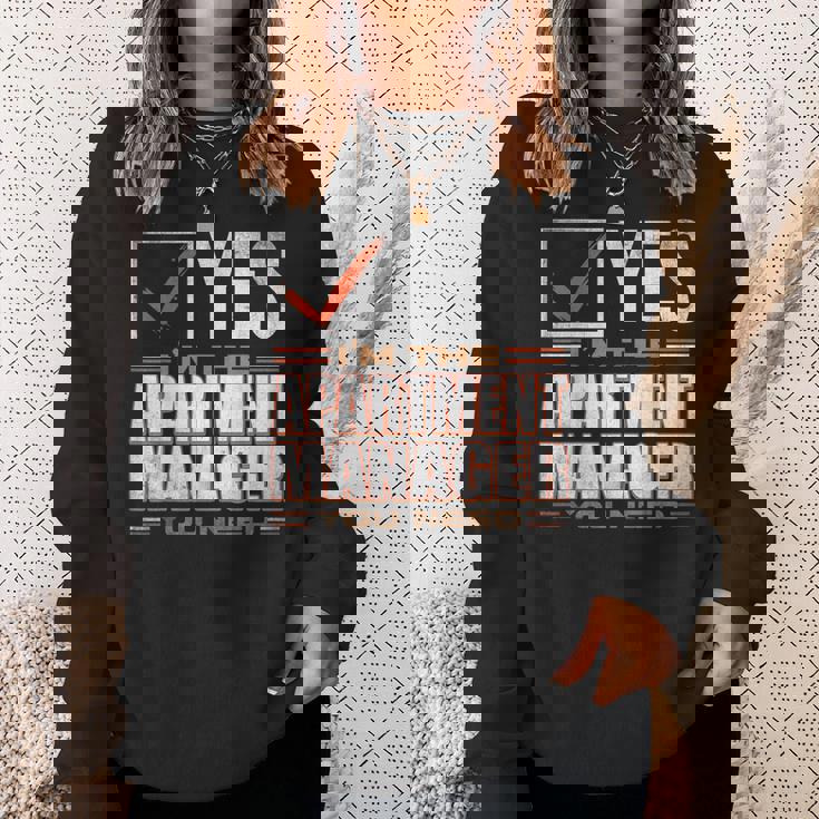 Retro Profession I'm The Apartment Manager スウェットシャツ 彼女への贈り物