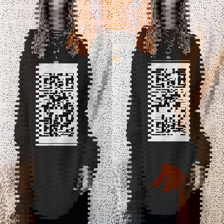 Rickroll Qrコードリンクミーム スウェットシャツ 彼女への贈り物