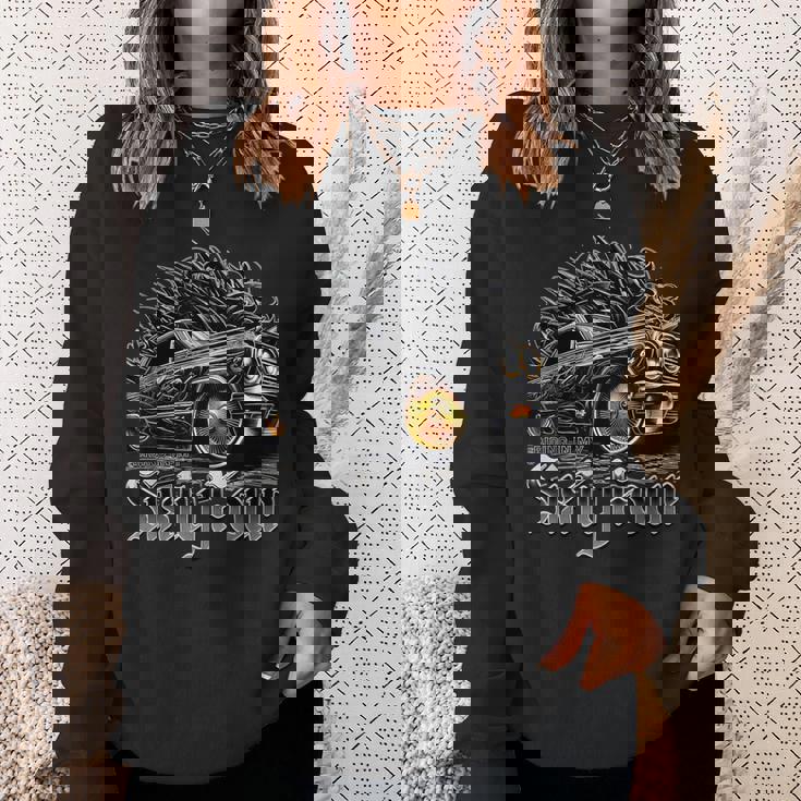 Riding In My 64 クラシック ローライダー シャツ チカーノ アート ローライダー スウェットシャツ 彼女への贈り物