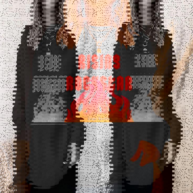 Rising Rockstar Fire Rocker Music Fun ロジックロックスター フェスティバル スウェットシャツ 彼女への贈り物