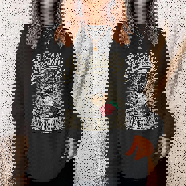 Rock N Roll Never Dies 愛犬家シュナウザー スウェットシャツ 彼女への贈り物