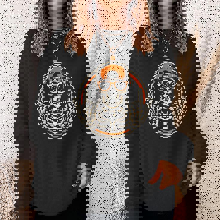 Rocker スケルトンキャップ スケーター 面白い ハロウィン パンクロック 男性 男の子 スウェットシャツ 彼女への贈り物