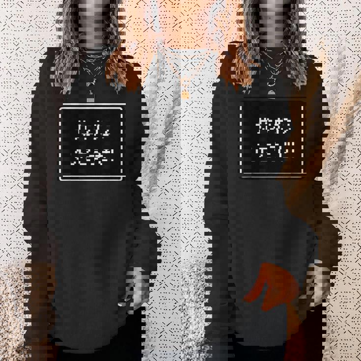 Rpg 風 パロディ『ガンガンいこうぜ！』ゲーム【Gamers ゲーマーズ】ドット 文字 ウィンドウ 配信用 面白い スウェットシャツ 彼女への贈り物