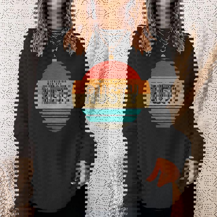 Rusty 名称 レトロ・ヴィンテージ・サンセット 限定版 スウェットシャツ 彼女への贈り物