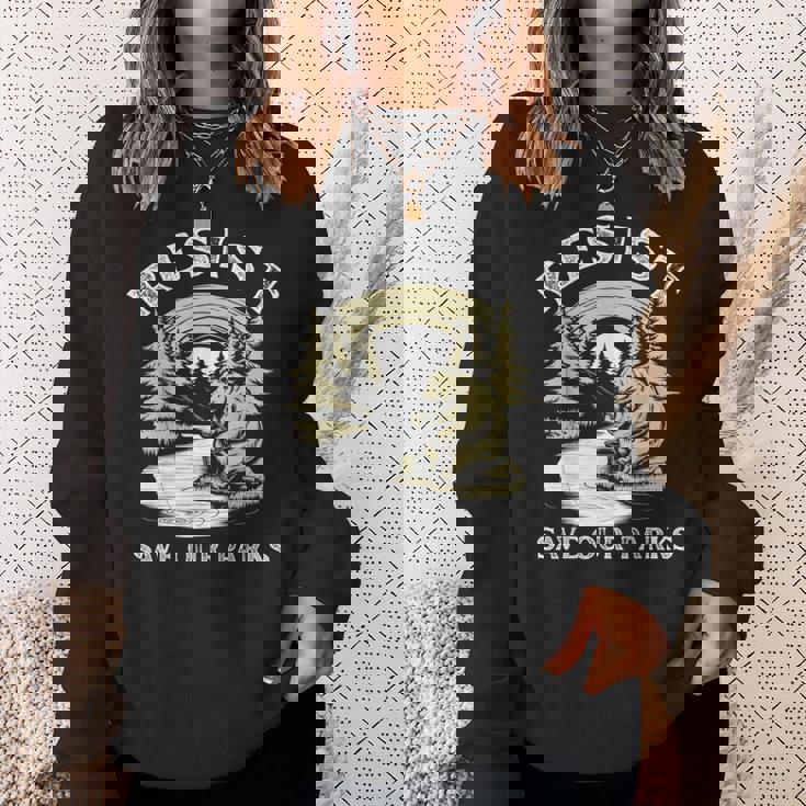 Save Our Parks ビンテージ スモーキー ザ レジスト ベア国立公園 スウェットシャツ 彼女への贈り物