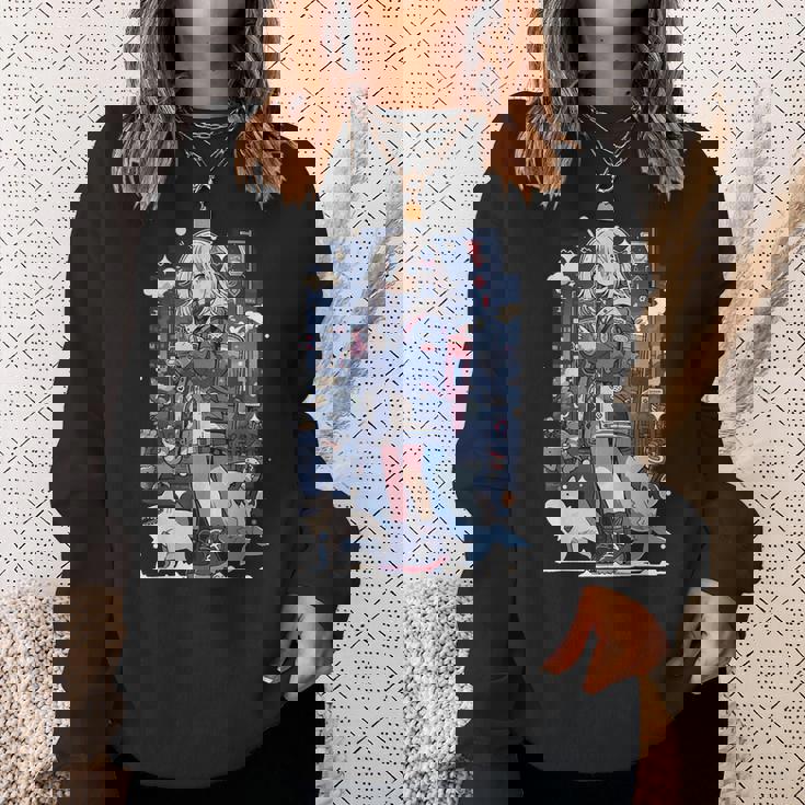 Shark Waifu 東京アニメ ワイフガール かわいい カワイイ 漫画 レトロ スウェットシャツ 彼女への贈り物