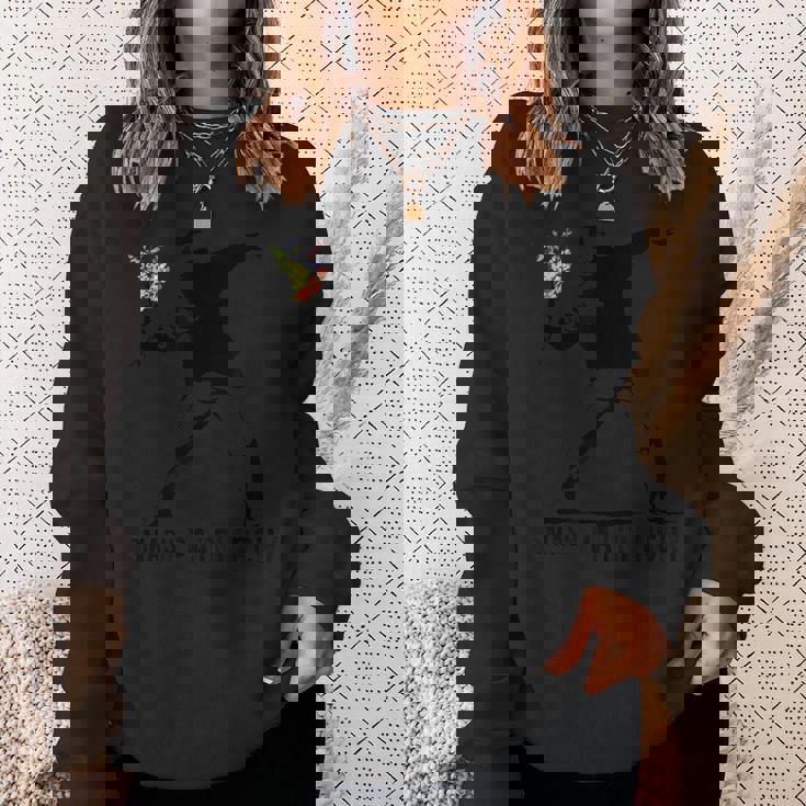 Smash Patriarchy アート ステンシルフラワー ヴァンダル スウェットシャツ 彼女への贈り物