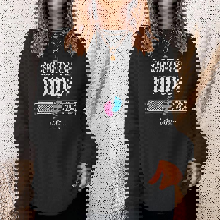 Soon To Be Daddy 2025 Loading Father First Time Dad Est 2025 スウェットシャツ 彼女への贈り物