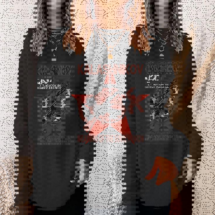 Soviet Kalashnikov Ak-47 ヴィンテージ ソ連ロシアライフル銃 Cccp スウェットシャツ 彼女への贈り物