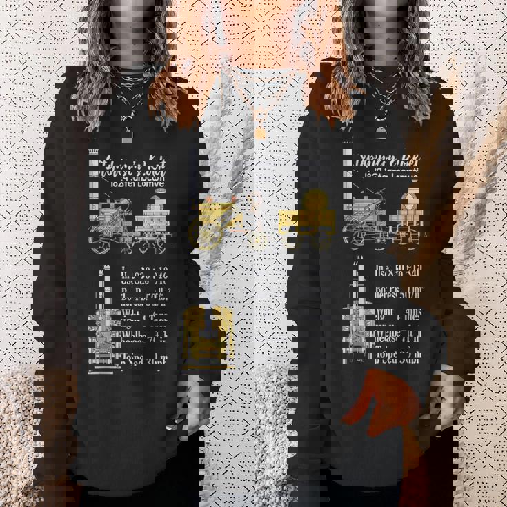 Stephenson のロケット蒸気機関車の機関車図 スウェットシャツ 彼女への贈り物