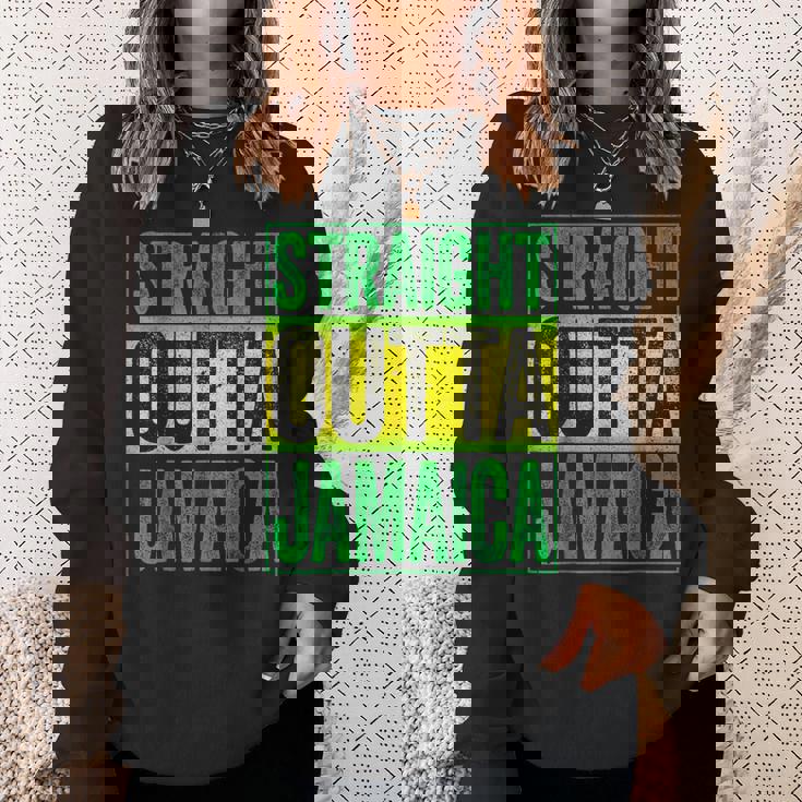 Straight Outta Jamaica ジャマイカ カリビアン レトロ レゲエ パーティー スウェットシャツ 彼女への贈り物