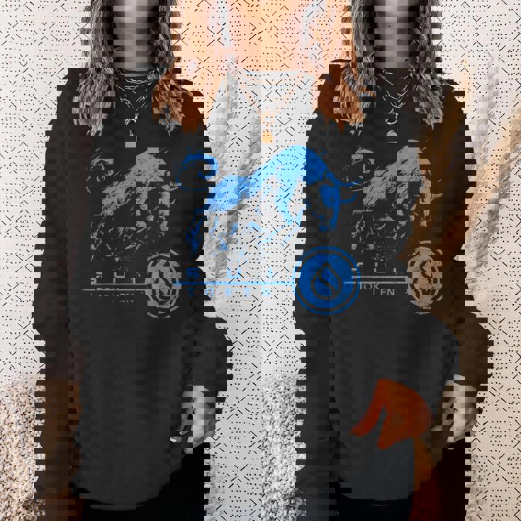 Suiコイン暗号ブルランhodlブロックチェーンで億万長者になる スウェットシャツ 彼女への贈り物