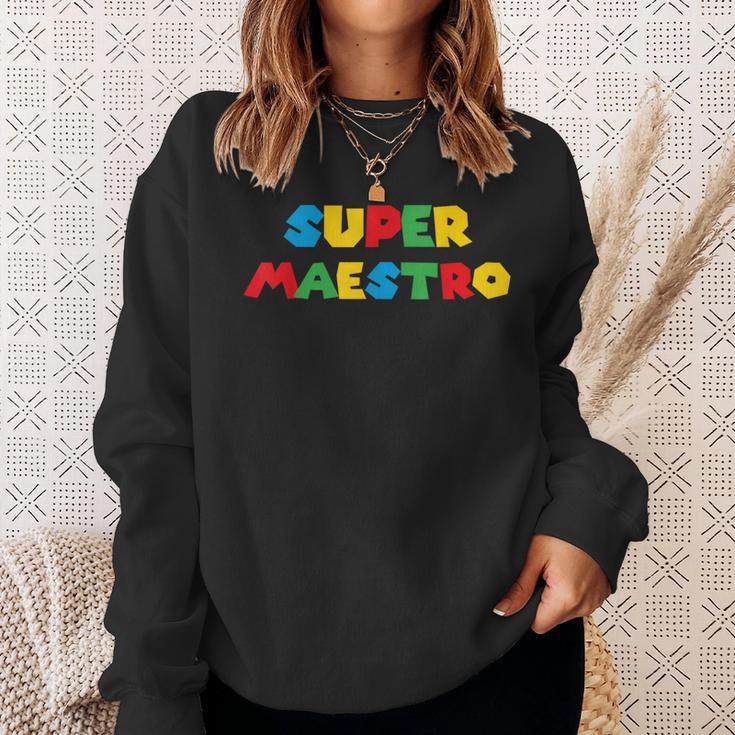 Super Maestro Regalo Profesor Escuela Educación Maestra Camisa de entrenamiento Regalos para ella