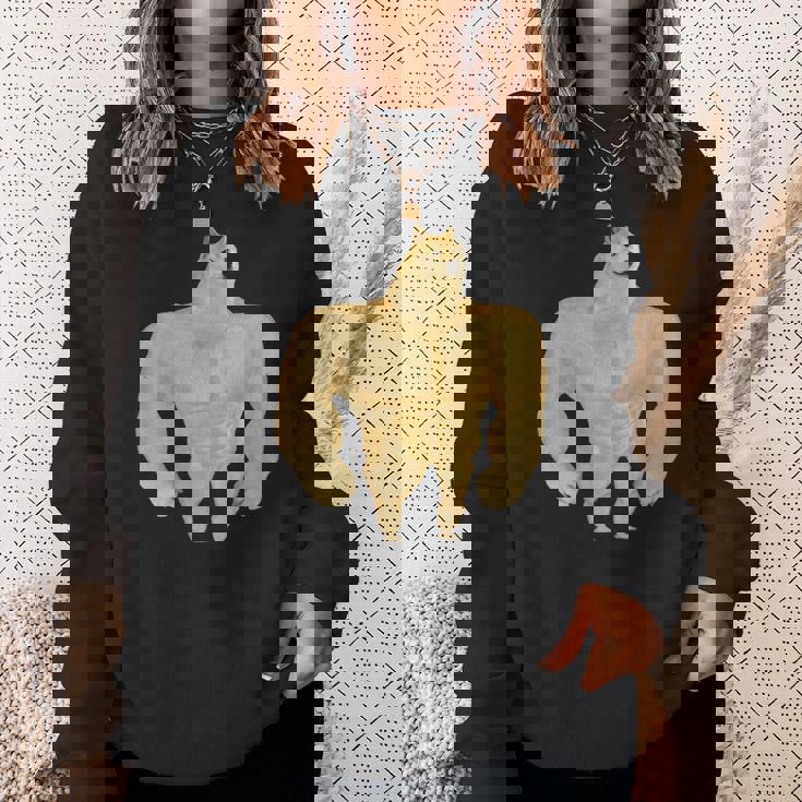 Swole Doge Meme Buff Doge Meme スウェットシャツ 彼女への贈り物