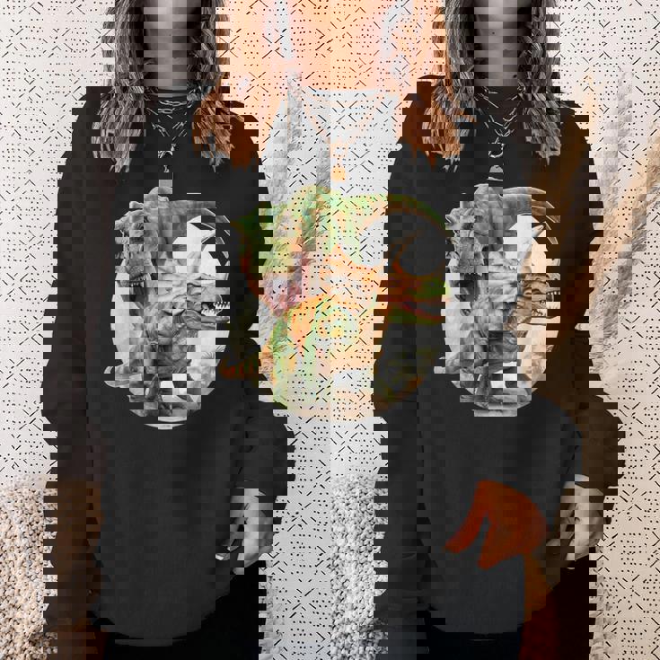 T-Rexs トリケラトプス・ファイティング スウェットシャツ 彼女への贈り物