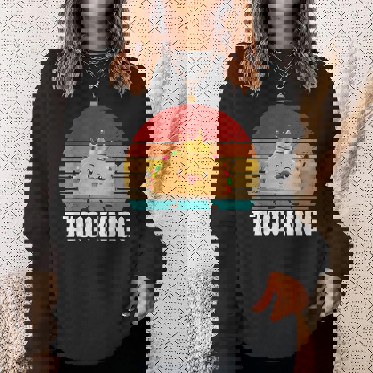 Taco King For Tacos Lover メキシカンタコス ファニー タコス サンセット スウェットシャツ 彼女への贈り物