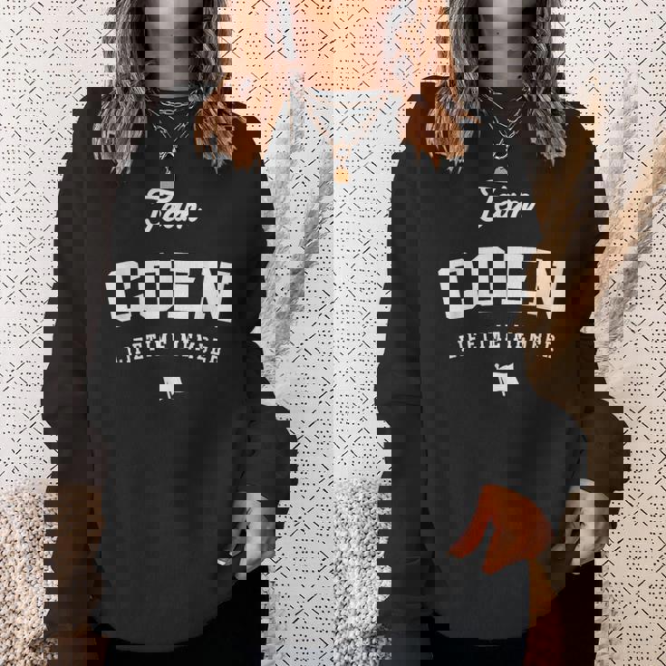 Team Coen ライフタイムメンバー 面白い名前 Coen スウェットシャツ 彼女への贈り物