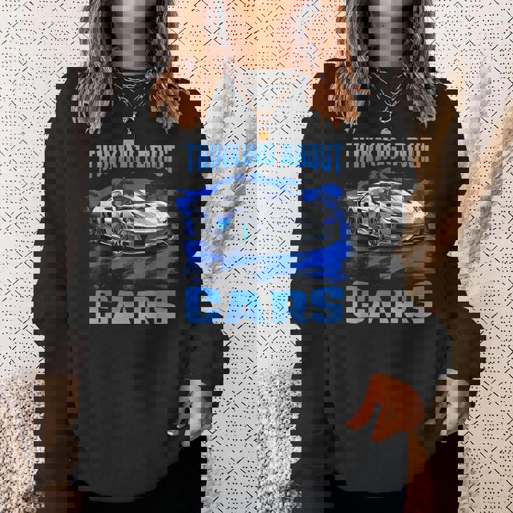 Thinking About Cars スー スポーツカー エキゾチック コンセプト ボーイズ スウェットシャツ 彼女への贈り物