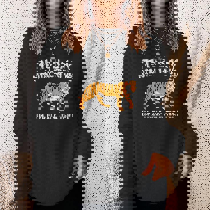 This Is My Human コスチューム I'm Really A Tiger かわいいタイガー スウェットシャツ 彼女への贈り物