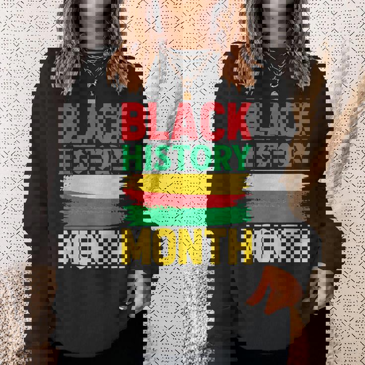 History Month ペイントブラシ ジューンティーンス ブラックヒストリー スウェットシャツ 彼女への贈り物