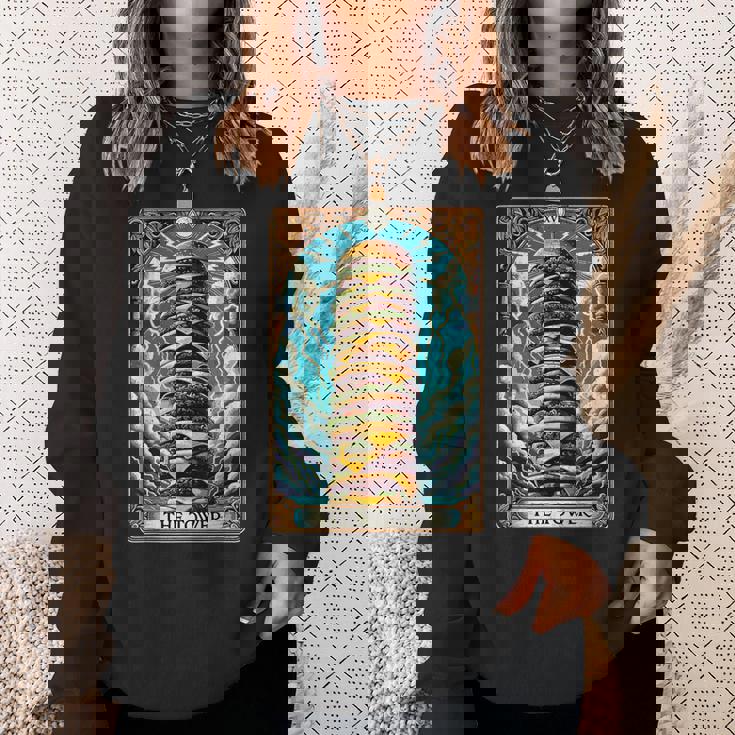 The Tower タロットカード バーガータワー ハンバーガー チーズバーガー スウェットシャツ 彼女への贈り物