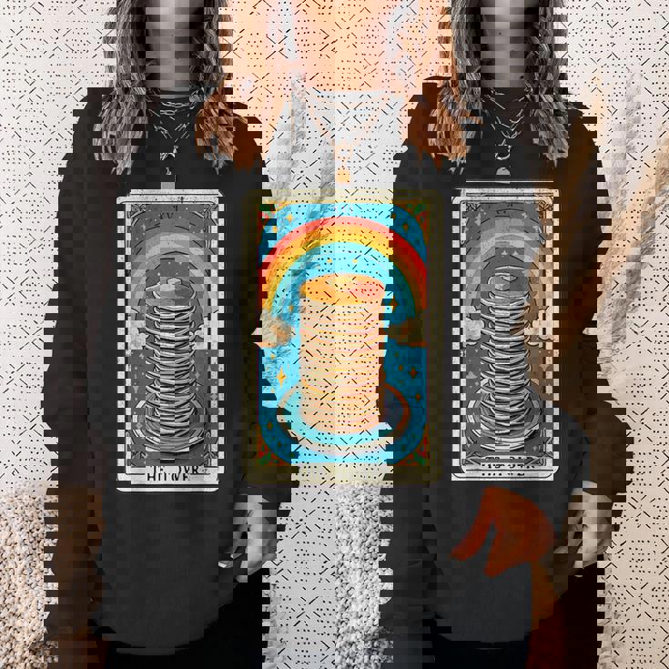 The Tower タロットカード パンケーキタワー 朝食愛好家 スウェットシャツ 彼女への贈り物