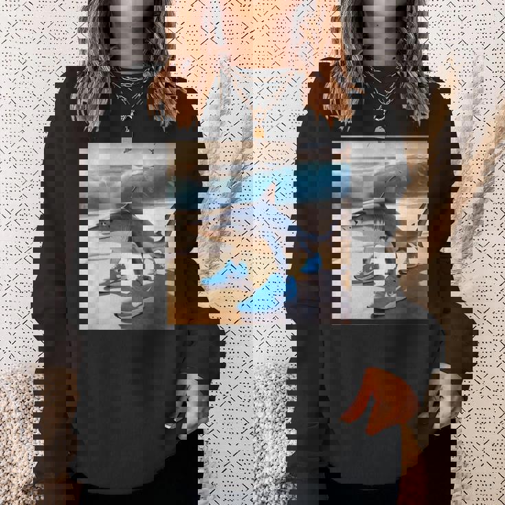 Tralalelo Tralala 面白いサメ イタリアのブレイン ミーム グラフィック スウェットシャツ 彼女への贈り物