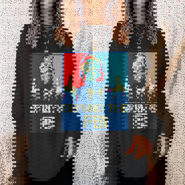 Trump Defund The Fbi ビンテージ プロトランプ 2024 愛国的 スウェットシャツ 彼女への贈り物