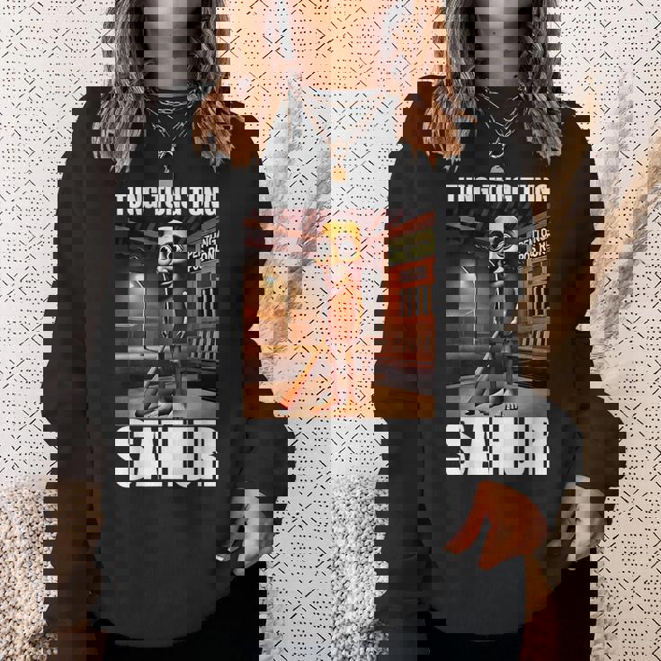 Tung Tung Tungahur-イタリアのブレインロットミーム スウェットシャツ 彼女への贈り物