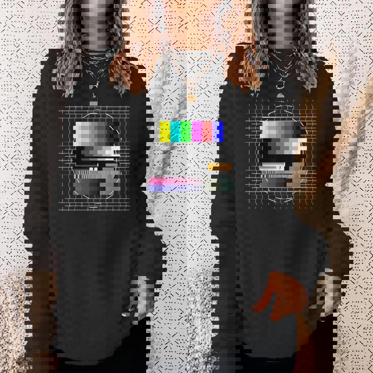 Tvテストパターン カラーバー テストカード スクリーン 懐かしいオタク スウェットシャツ 彼女への贈り物