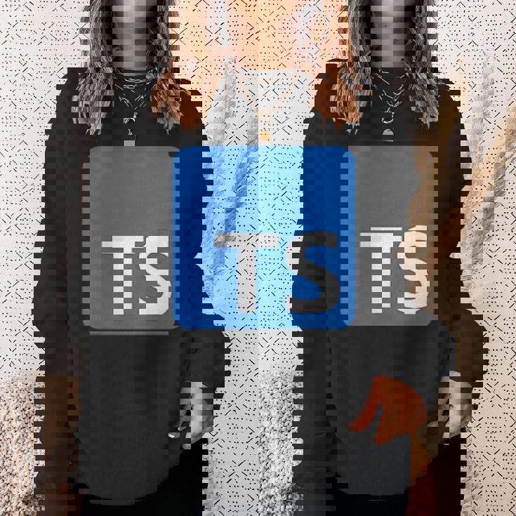 Typescript プログラミングロゴ Tsロゴ プログラマーへのギフトに スウェットシャツ 彼女への贈り物