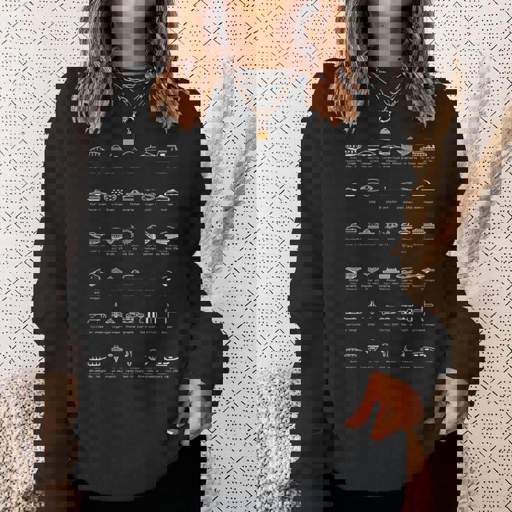 Ufoタイプ 空飛ぶ円盤モデル エイリアンマニア 宇宙ギフト 長袖tシャツ スウェットシャツ 彼女への贈り物