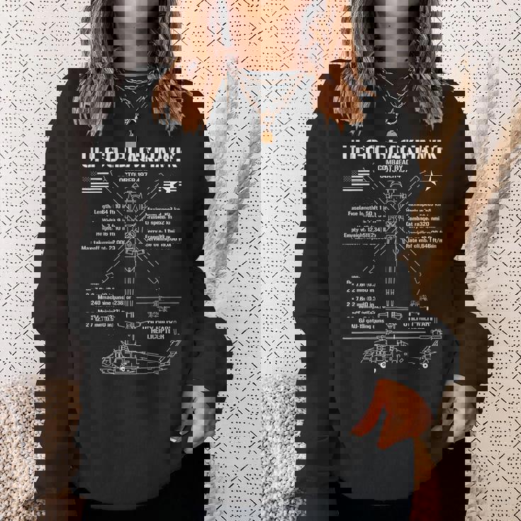 Uh-60 ブラックホーク 攻撃 ヘリコプター スペック ミリタリー ヘロ Uh60 スウェットシャツ 彼女への贈り物